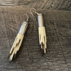 Porcupine bullet earrings